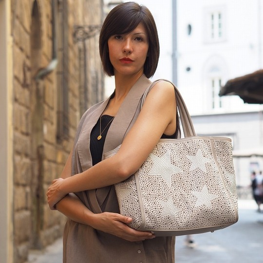 17-0998S 星柄ラインストーントートバッグ 変形 2way ヌバッグ調