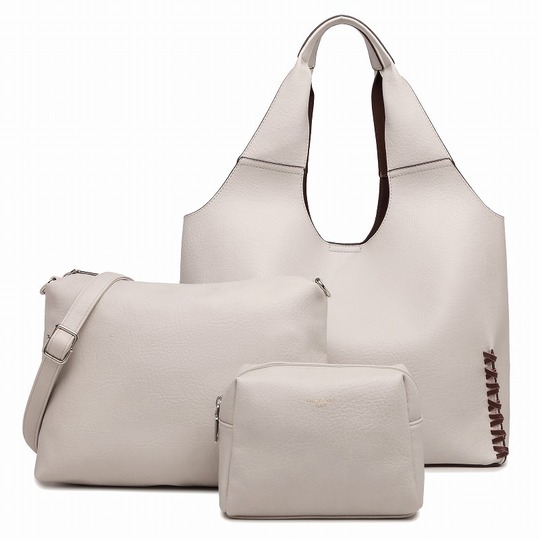 3点セット トートバッグ ショルダーバッグ ポーチ 手編み 親子トートバッグ