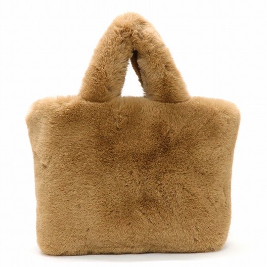 にこちゃん フェイクファー スクエア型ハンドバッグ - GUSCIO